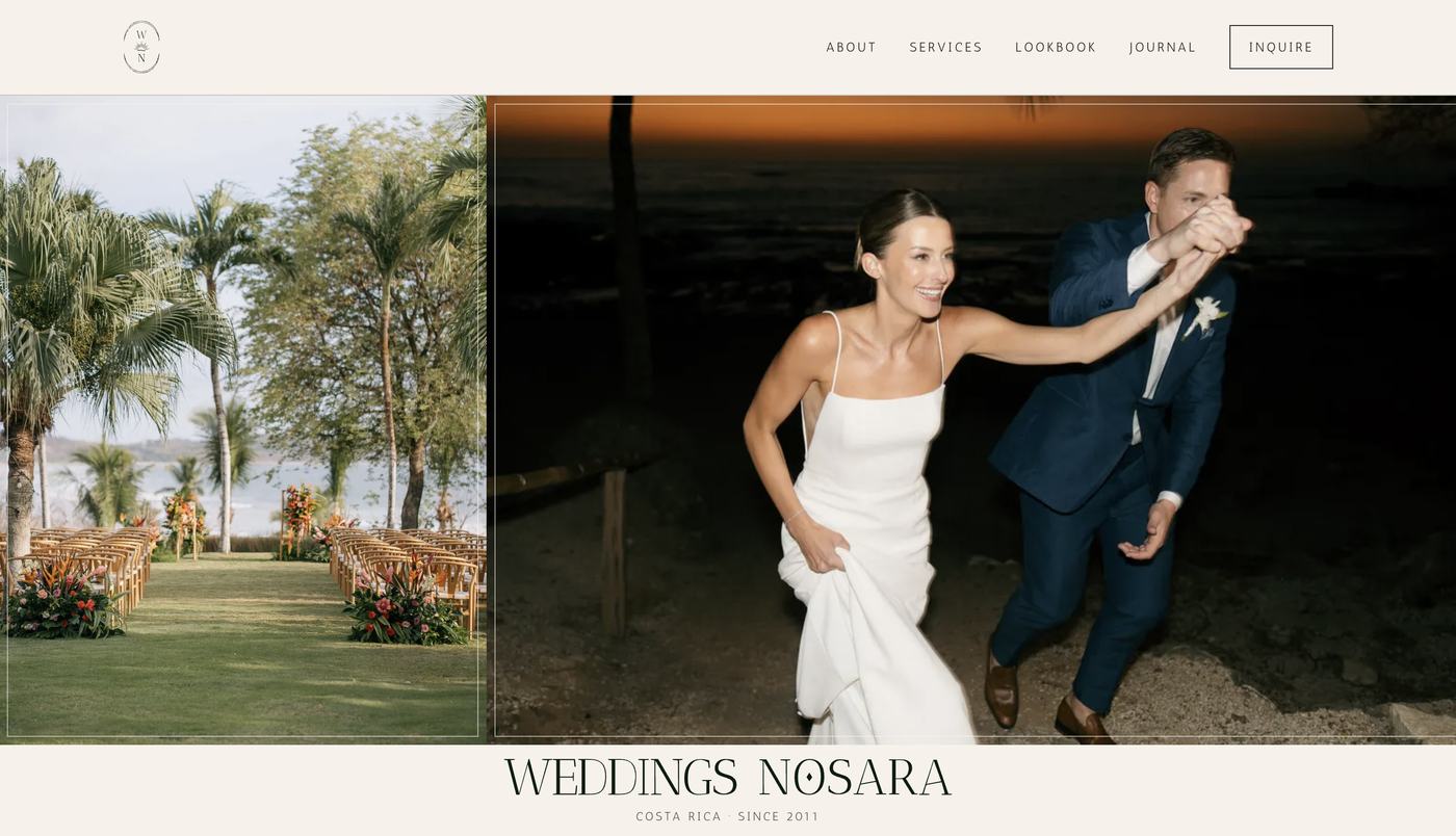 The Weddings Nosara website
